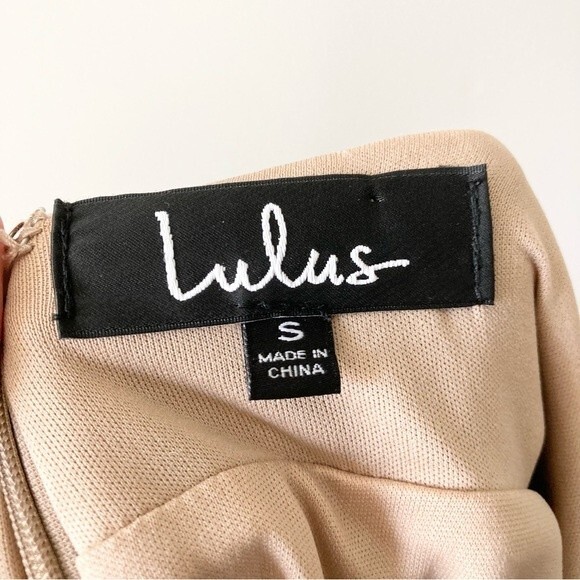 Lulus Keeps Getting Better Metallic Gold Skater Dress S - Picture 3 of 6